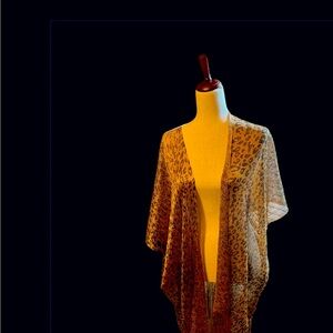 Shimmering Evening shawl with fringes